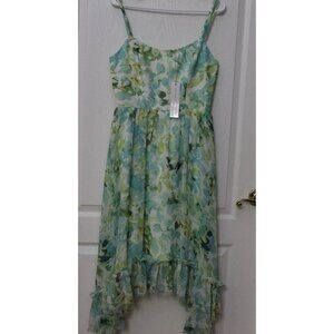 Dress The Population Judy Crescent Floral Dress Lined Size Medium NWT Ivory/Sage